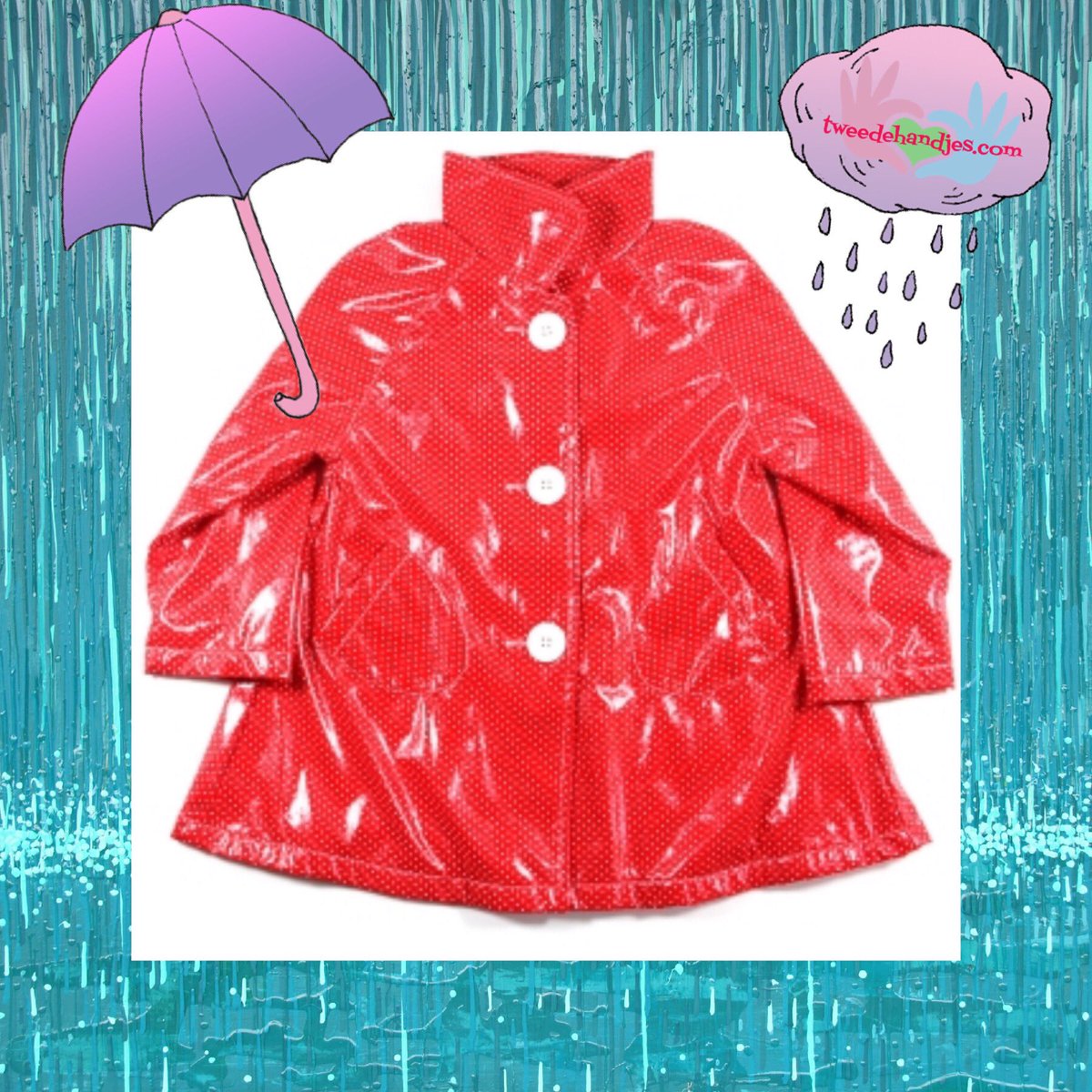 tweedehandjes's tweet photo. Gut gut wat regent ut... 🌧
Superleuk regenjasje in maat 110-116 ☔️
Je kunt gewoon lekker binnen blijven terwijl je deze shopt bij https://t.co/LpcoWijkqm! 💦 https://t.co/4u2ioFXtOQ