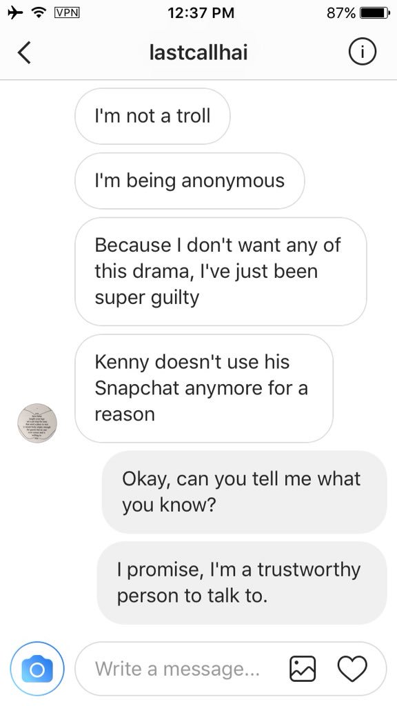 romanisanon's tweet photo. I made this account to make a statement about Kenneth Harris, or Kenny Harris. I received these messages a while back on an old account, and I feel like the world should know in light of recent events. I’ll post the thread here. https://t.co/Ih82wb8tow