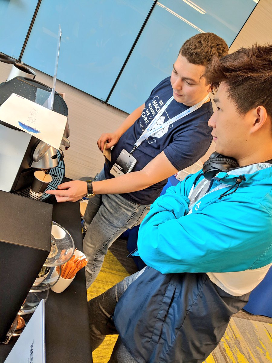 vanstartupweek's tweet photo. 🙇‍♀️🙇‍♂️ Thank you @NespressoCA for hooking #VSW2018 up with the most delicious coffee for everyone! Our #VanHacks hackers and mentors and volunteers had a very early start to the day today so the machine is verrrrrry popular! ☕️ https://t.co/Tz7S6BVNZL