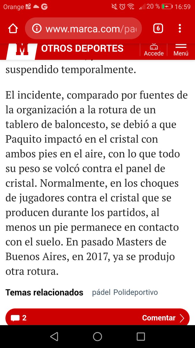 JugadoresPadel's tweet photo. @marca La rectificación de la noticia tampoco nos vale a los jugadores de padel, antes de escribir una noticia de estas características tendríais que asesoraros de alguien que sepa sobre la materia, y por supuesto la culpa nunca es del jugador. https://t.co/KCIXESQKCO https://t.co/8q30ftFVx7