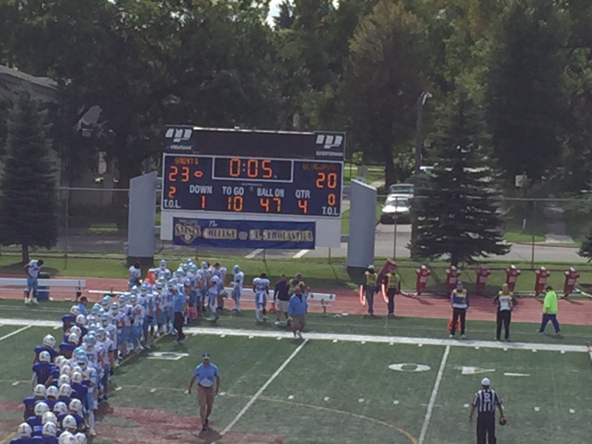 jcerar102's tweet image. Saints 2-0 in conference play with 23-20 victory over Westminster! #csssaints