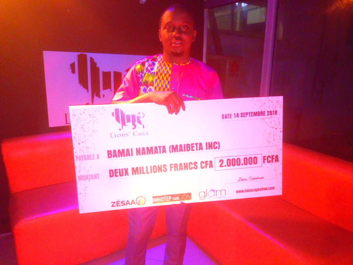 BamaiNamata's tweet photo. WE DID IT !!!
Crowned winner of the @lionscageshow where the cream of Cameroonian entrepreneurs battle it out for the chance to win the cash prize and other great partner prizes. Thanks to all the voters and supporters of @maibeta . #Believe #Exciting #Persistententrepreneur https://t.co/r1cOKLMyEF