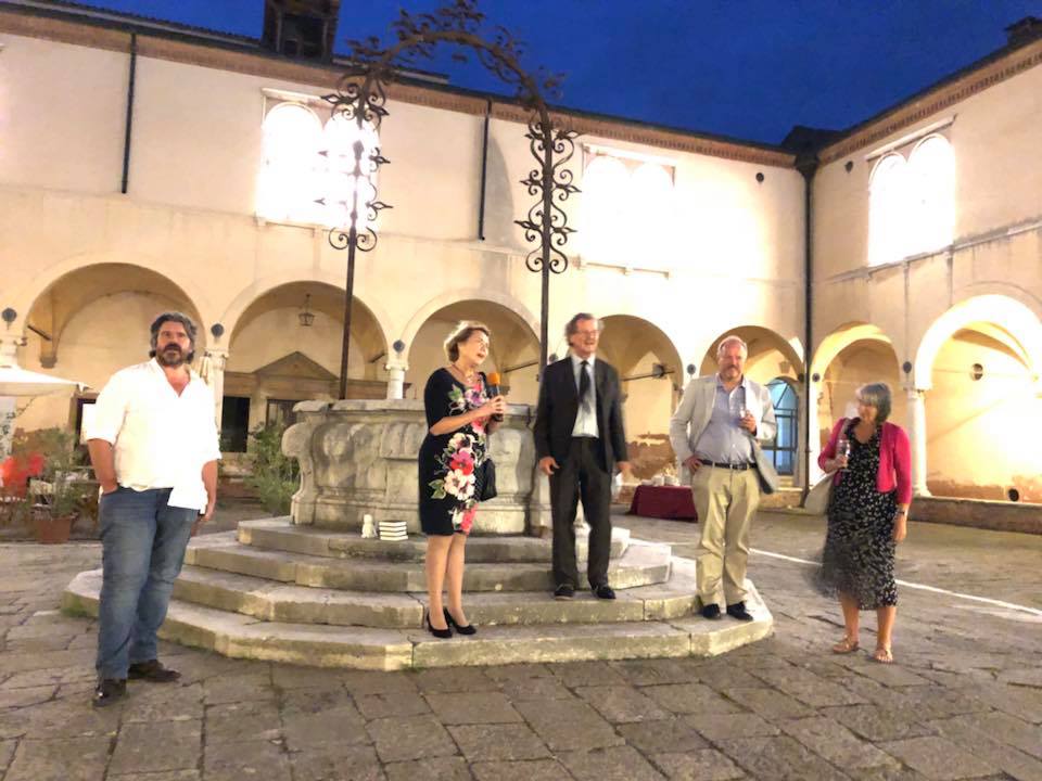 gchumanrights's tweet photo. Tonight two generations of EMA students meet at @EIUC
Presentation of @giz_gmbh book followed by the donation of "Collective Memory" by artist @KoenVanmechelen to the students #GCEurope https://t.co/XIHPxlOqMi