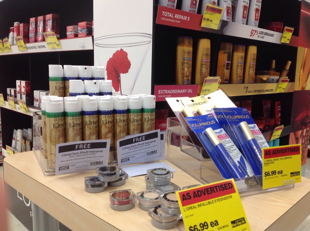 LD_Mission's tweet photo. Do you love #LOrealparis ❤️ Right now we have an amazing deal 🙀If you spend $20 in L'Oréal Paris products you love❤️ you'll receive a travel size hairspray for free🙀 https://t.co/EzvrNr7E3n