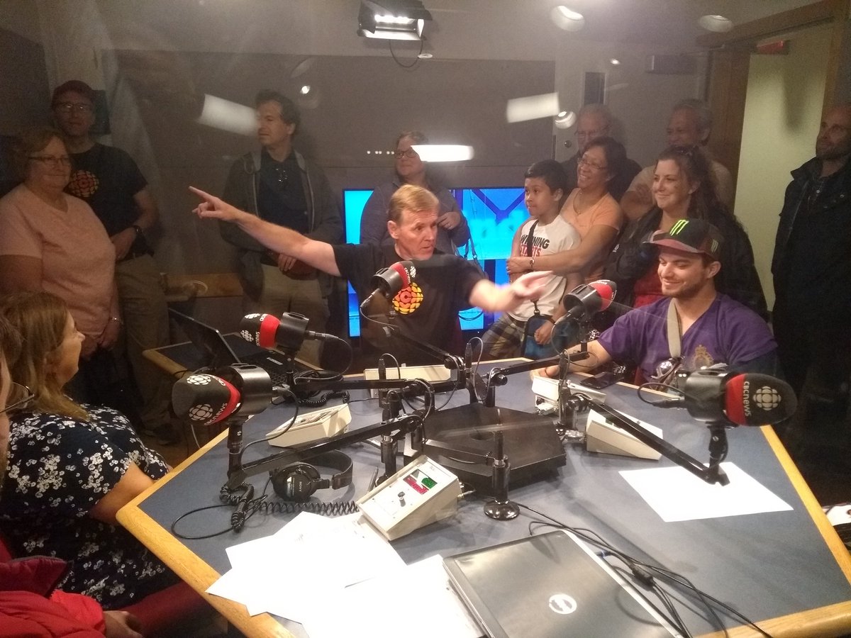 Morning radio host Tony Doucette seen here giving a tour of his Studio at CBC Windsor. #doorsopenwdsr