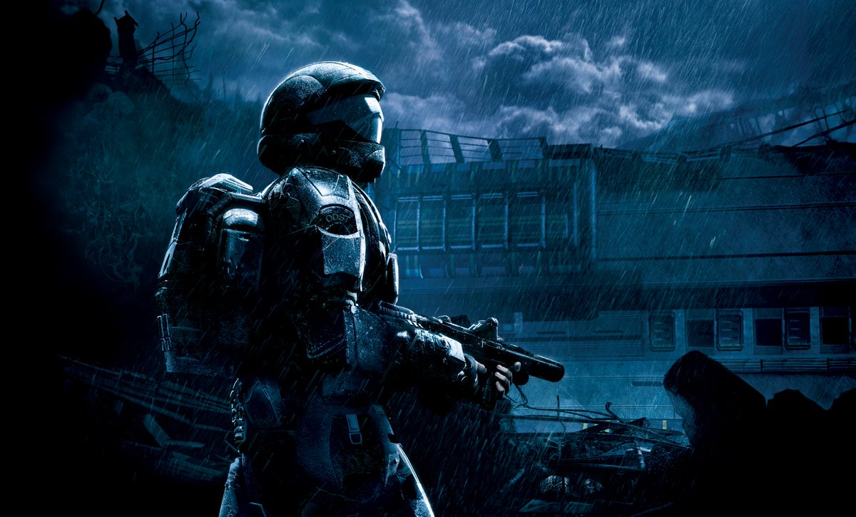 Halo's tweet image. When the Covenant arrived on Earth over New Mombasa, humanity faced one of its most desperate times. Nine years ago today, we got our chance to become the desperate measures.
 
Happy Birthday, Halo 3: ODST. #FeetFirst