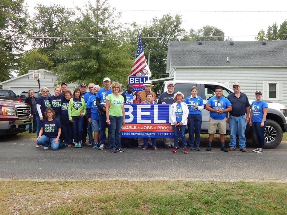 BellFor110's tweet image. Team Shirley Bell had such a wonderful time walking in the annual Marshall Autumn Festival parade this morning! #TeamShirleyBell #Bell110 #For110th