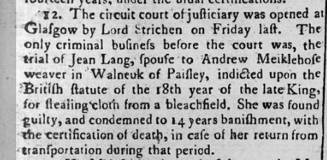 mariszkalime's tweet photo. Don't steal cloth from bleachfields.
Jean Lang from Walneuk #Paisley did, and look what happened to her.
Banished for years and years, and if she returned too soon - she would be killed!
May 1764
@paisleyis
#justsaying #bleachfields #theft #textiles #dontsteal #naemessin! https://t.co/Dloc55iwQJ