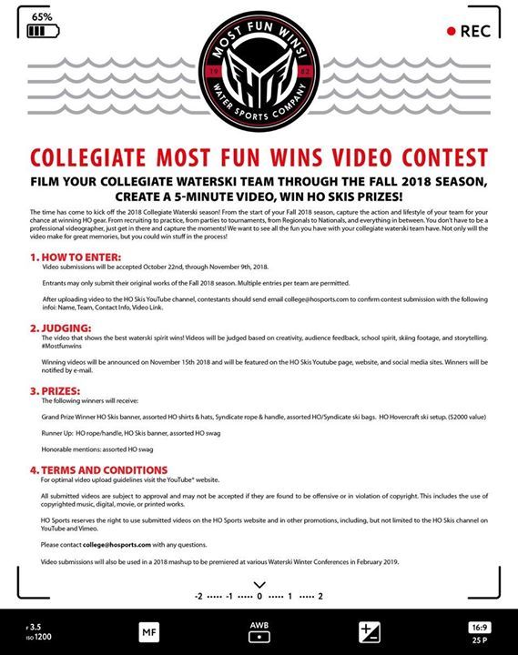 🚨CONTEST ALERT!🚨

Get those video cameras rolling for your chance to win some HO Skis gear!