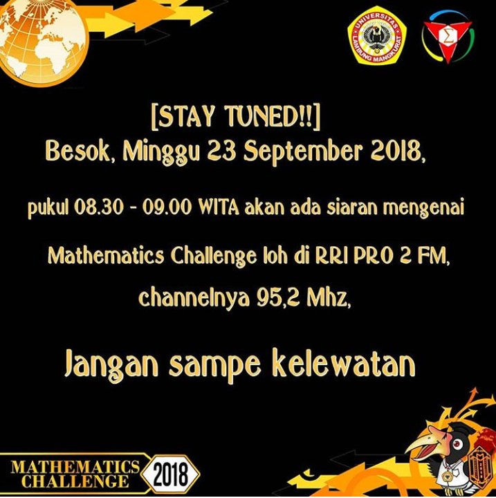 Jangan lupa stay tuned yah hari ini, pagi iniii lohhhh