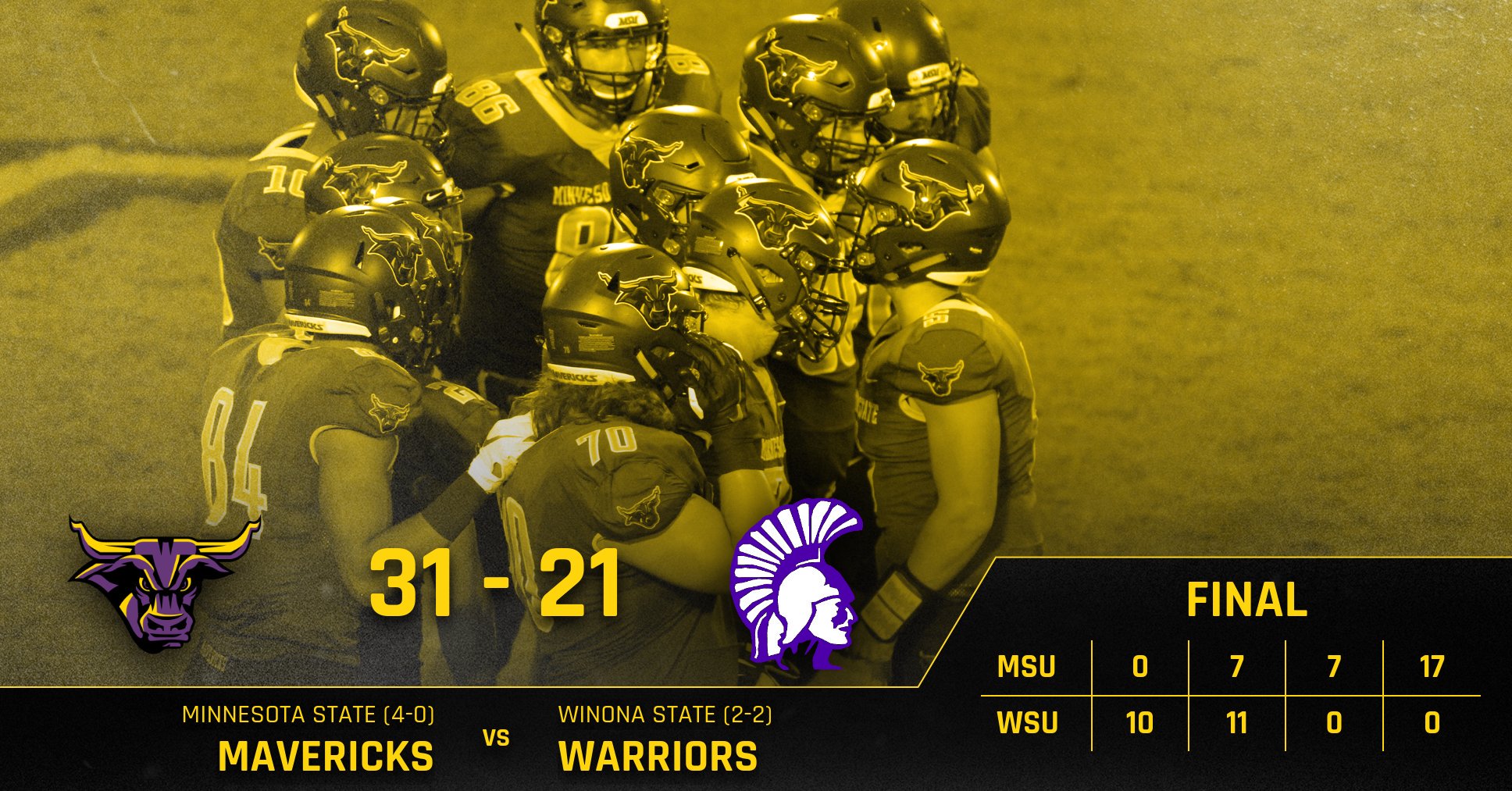 Minnesota State Football on Twitter "Final Score Minnesota State 31