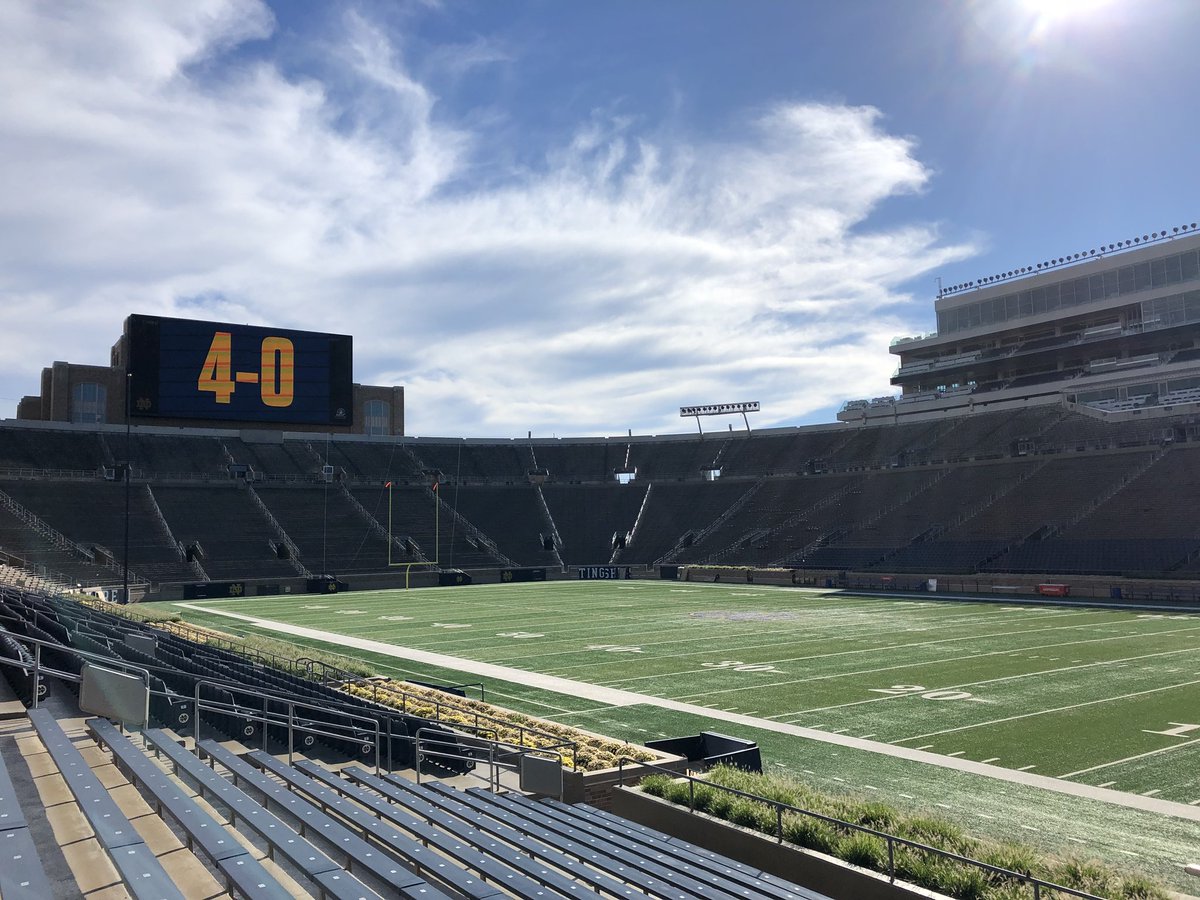 Ready to greet <a href="/NDFootball/">Notre Dame Football</a> when they return to South Bend. #GoIrish