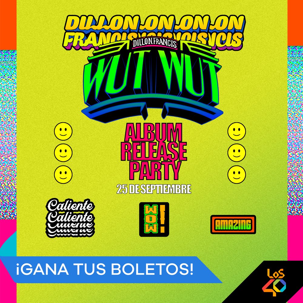 ¡Amigos de la Ciudad de México y Los 40 México! 🤓 Acompáña a @DILLONFRANCIS a la fiesta de lanzamiento de su nuevo álbum este 25 de septiembre 💥🎉. LOS40 te regala los accesos, solo regístrate aquí >> bit.ly/2O9x5Lf