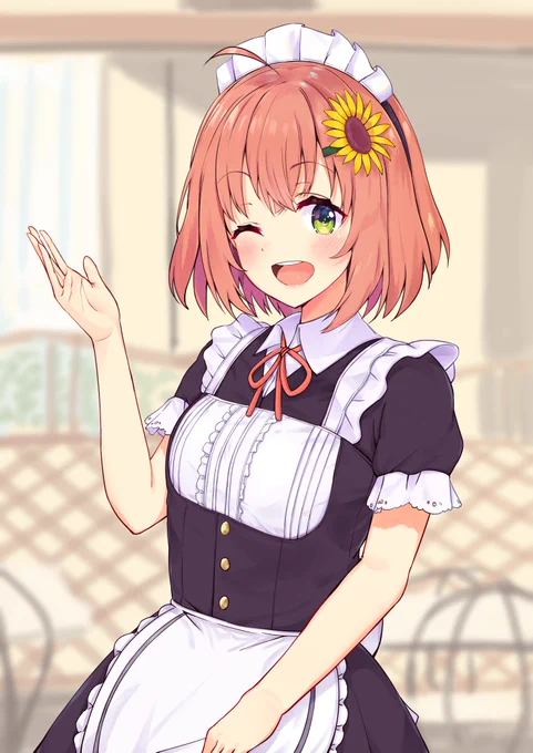 ひまちゃんにメイド服着せてみた #ひまあーと 