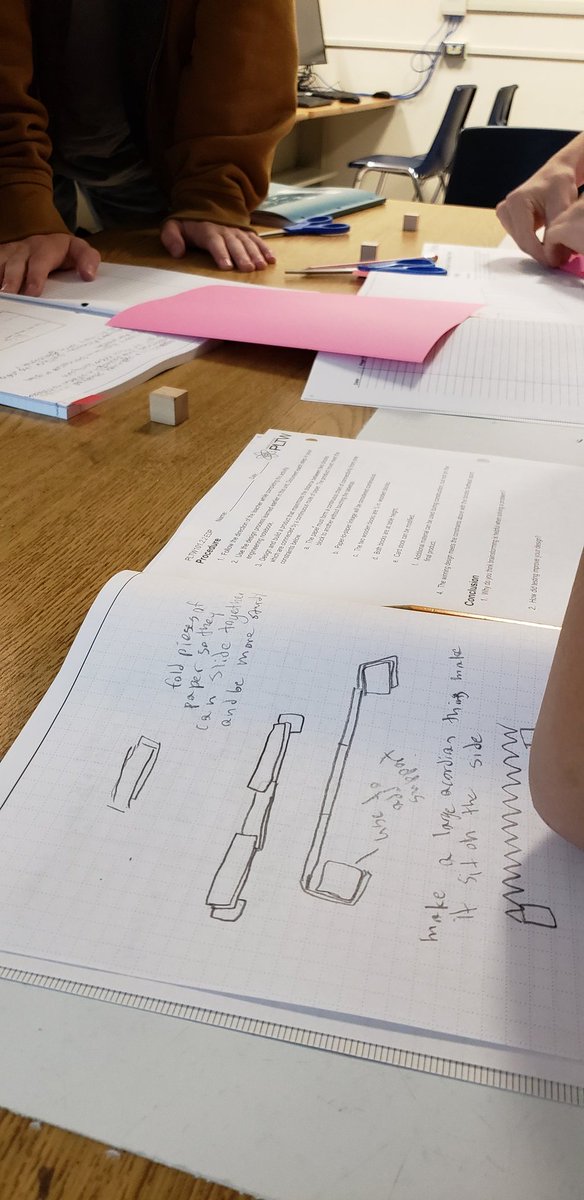 ENGR_Palmer_CTE's tweet photo. "That was really fun. I want to do more of those!" @jsrhs03281 @PLTWorg IED students working on the paper bridge instant challenge this past week. Can anyone beat the record? @SAU24CIA @UNHSTEMTeach @UNHLeitzel @NHTI #learn_by_doing #jsrhs_stem #pltw_proud #pltw_nh https://t.co/lOpEY7iidV