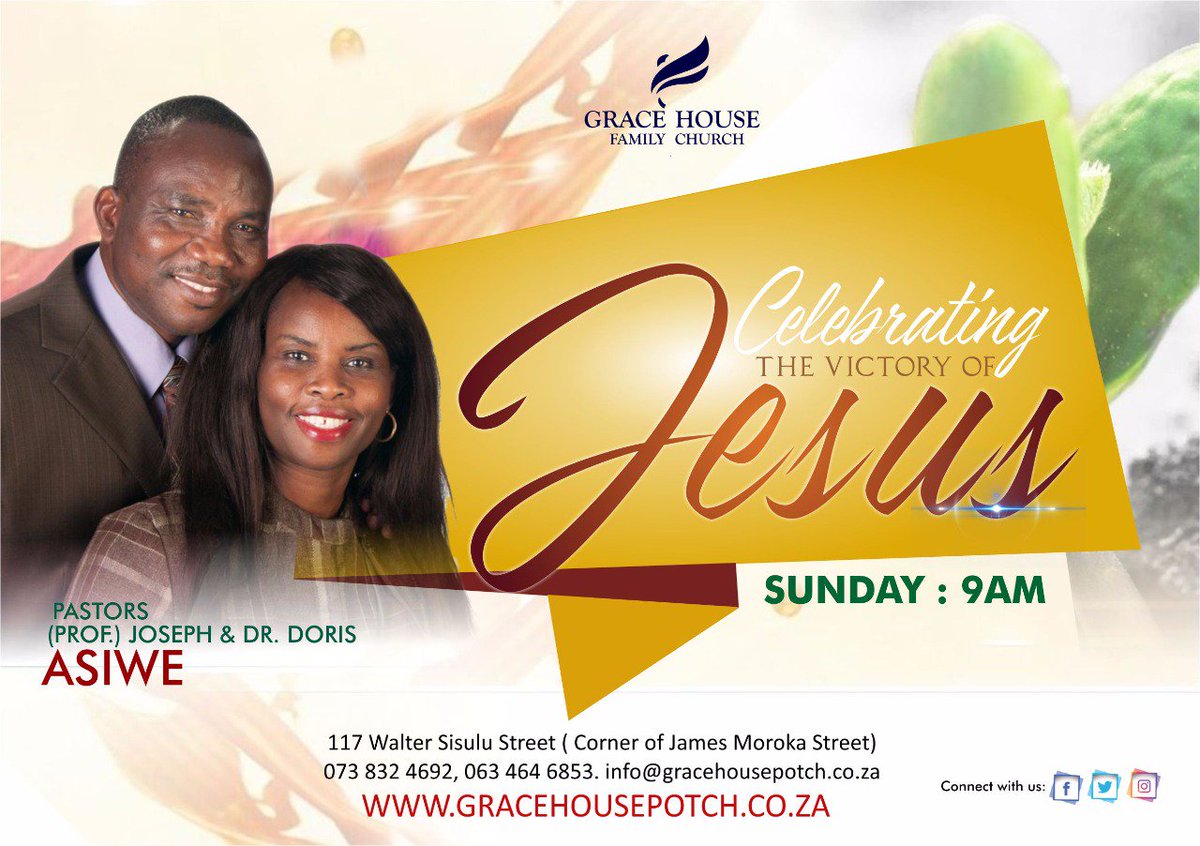 'Blessed is everyone who fears the Lord,  who walks in His ways  (Psalm 128:1).' Beloved join us in our Sunday Celebration Service at GraceHouse Family Church Potch  (9am). #TheOverflow #DoTheImpossible #WalkingInTheBlessing #LivinginVictory