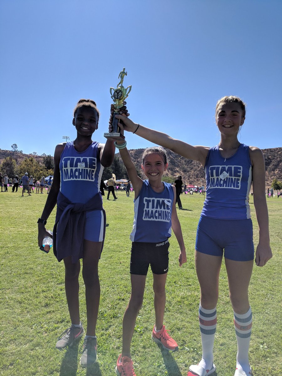 The_TVTM's tweet photo. Time Machine came home with a lot of hardware from todays Valley United meet! Congrats to all runners! 11/12 girls snagged 2nd place and 13/14 girls swooped in for 1st PLACE!! #gotimemachine #temeculatimemachine #socalusatf #usatf #usatfuturestars https://t.co/fGbpRPfKhm