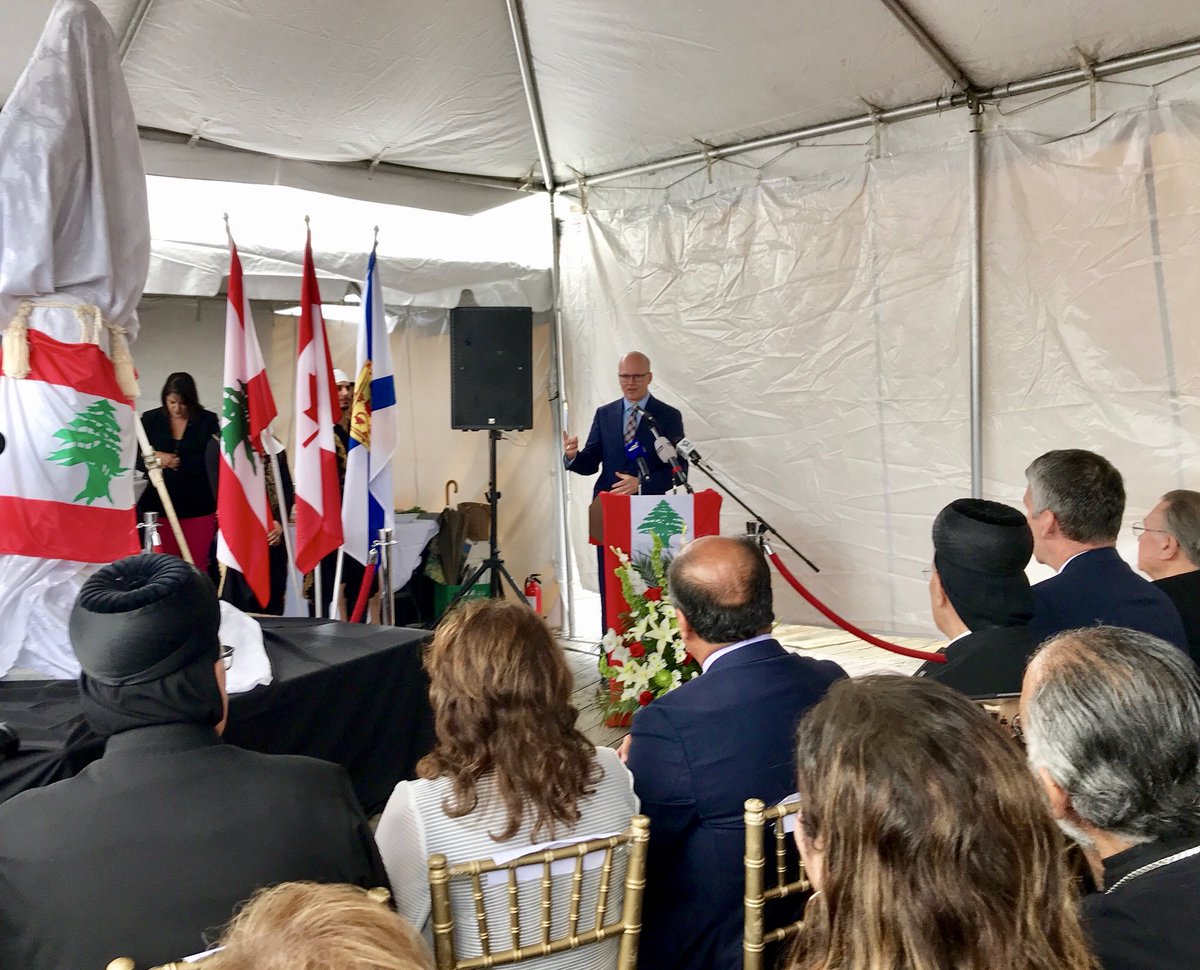 geoffregan's tweet photo. I was very honoured to attend today’s unveiling of the #Lebanese Emigrant Statue on the #Halifax waterfront. Halifax has such a vibrant Lebanese presence... I can personally think of many individuals who’ve contributed tremendously to our region in so many ways. 🇱🇧🇨🇦 https://t.co/LC5CaoSQ6b