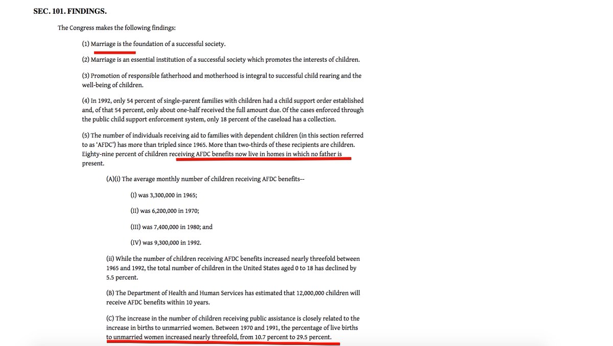 28. Pushed this quasi-eugenics bill that he considered "welfare reform" through congress and increased income inequality.