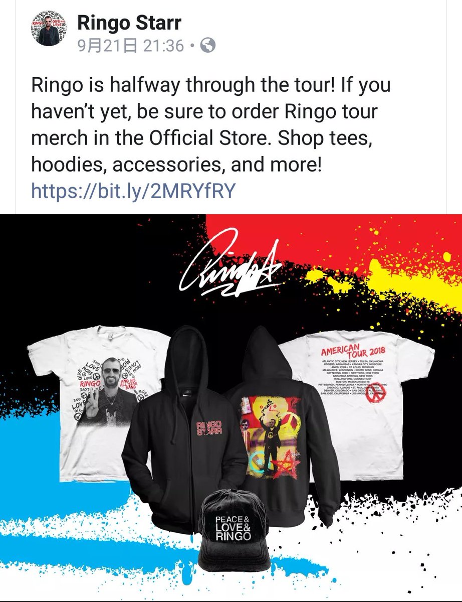 O Xrhsths ビートルズ最新ニュース By Jash Sto Twitter リンゴ スターのツアーグッズもリンゴの公式サイト 英語 から購入することができます Ringo Starr Official Store T Co Yxjmfwegwg Beatles ビートルズ Ringostarr T Co T5engawlbd