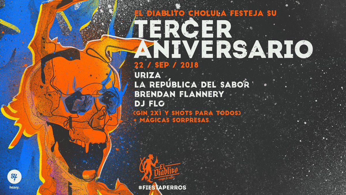 DiablitoCholula's tweet photo. Hoy!!! Cumplimos 3 añotes de hacer horrible en el infierno y vamos a festejar con mucha fiesta, tragos y buena música! Nos vemos a partir de las 8pm! #fiestaperros https://t.co/RefxqPsqJR