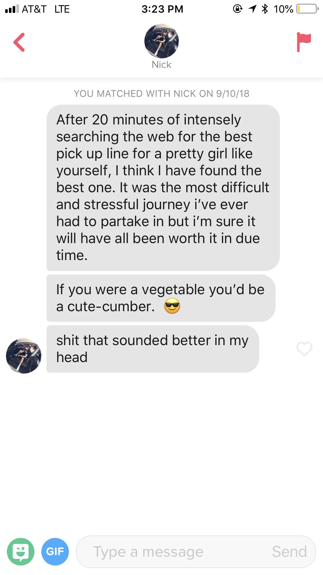 Tinder pick up line