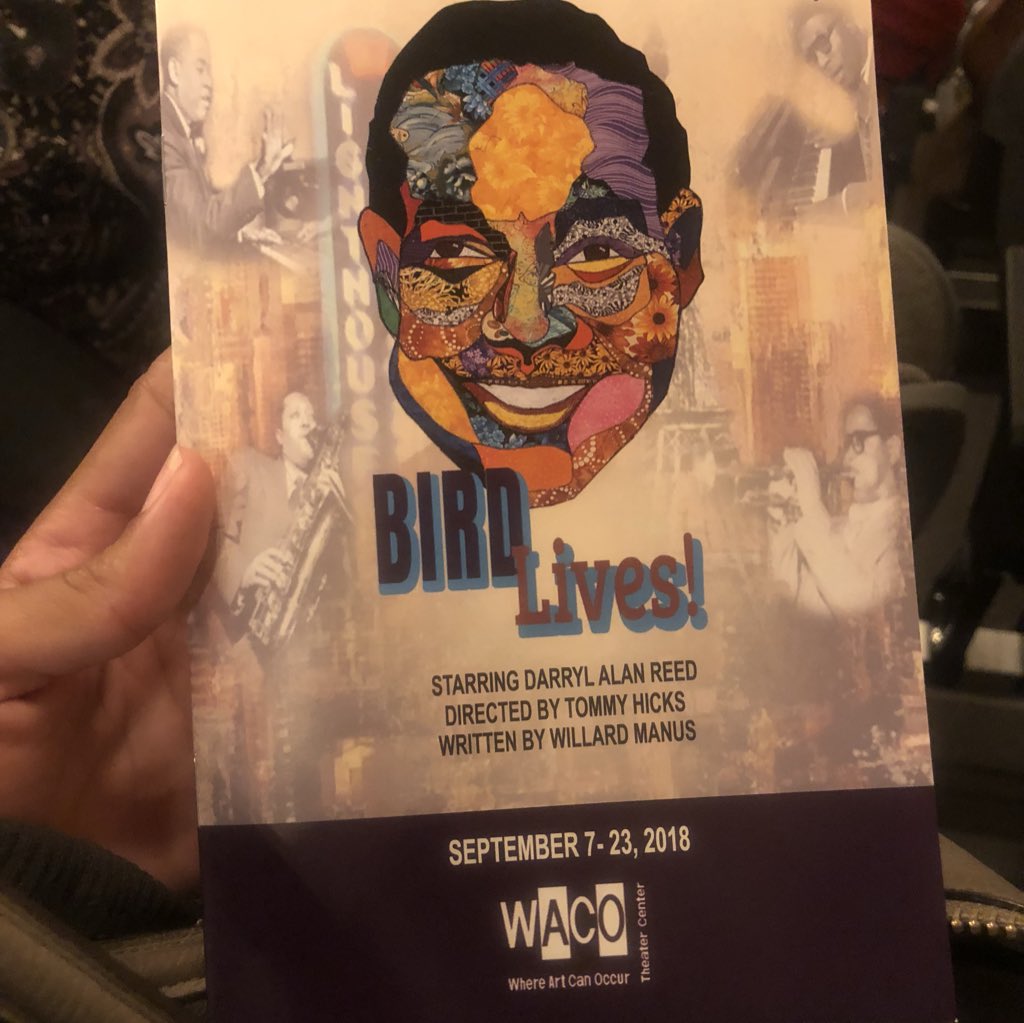 Excited to see this again before it closes! #BirdLives #CharlieParker #ClosingWeekend #LAThtr #SoloPerformance #SupportTheArts #theatre #actorslife #WACOTheaterCenter