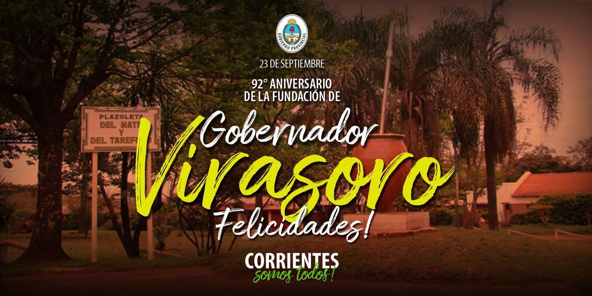 CorrientesGob's tweet photo. ¡Feliz 92° aniversario #Virasoro! 😊🎈 https://t.co/EGIVWgEn6V