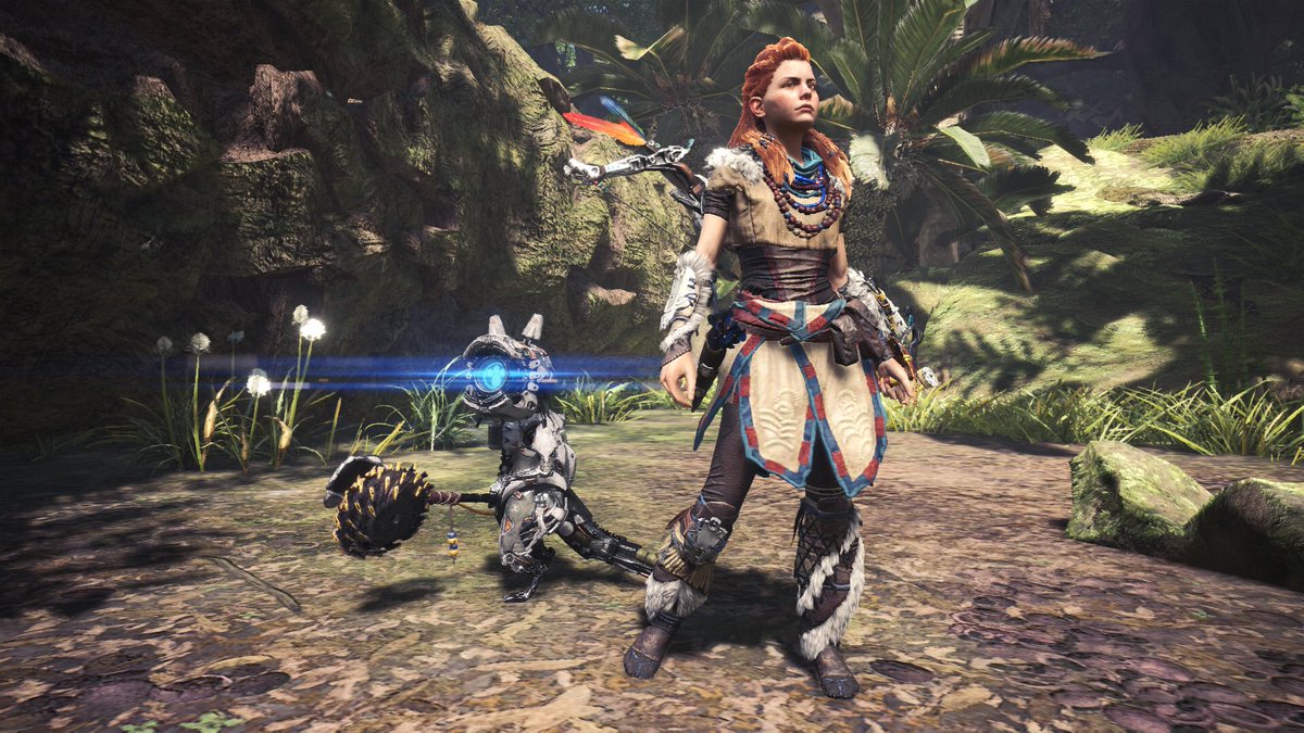 Monster Hunter Ps4 A New Horizon Zero Dawn Quest Is Also On Its Way The Heart Of The Nora Rewards Are The Aloy G Full Armor Set And Aloy Layered