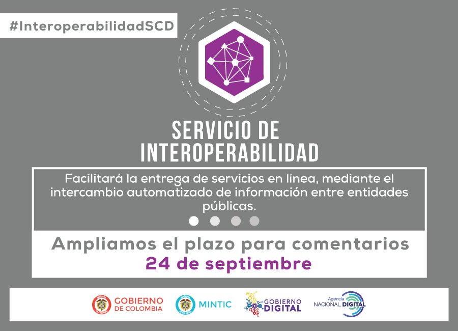 urnadecristal's tweet photo. Aún estás a tiempo de conocer y comentar el Manual de #InteroperabilidadSCD que dará lineamientos para hacer
posible los #ServiciosDigitales. Participa aquí 👉🏼 https://t.co/ftW8rhHUp4 hasta el
24 de septiembre 📲🖥 https://t.co/inHpIbRXbP