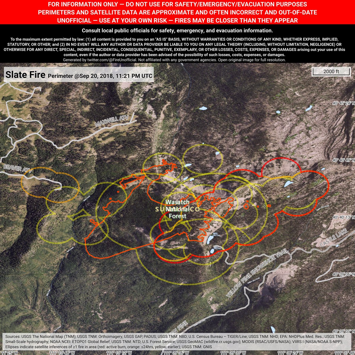 UtahNevFireBot's tweet image. #SlateFire unofficial wildfire update: 550 Acres. 11% Contained*.
 Near Samak, Utah. ~40mi E of Salt Lake City, Utah. May be incorrect. Consult officials for safety info. Disclaimers in images.