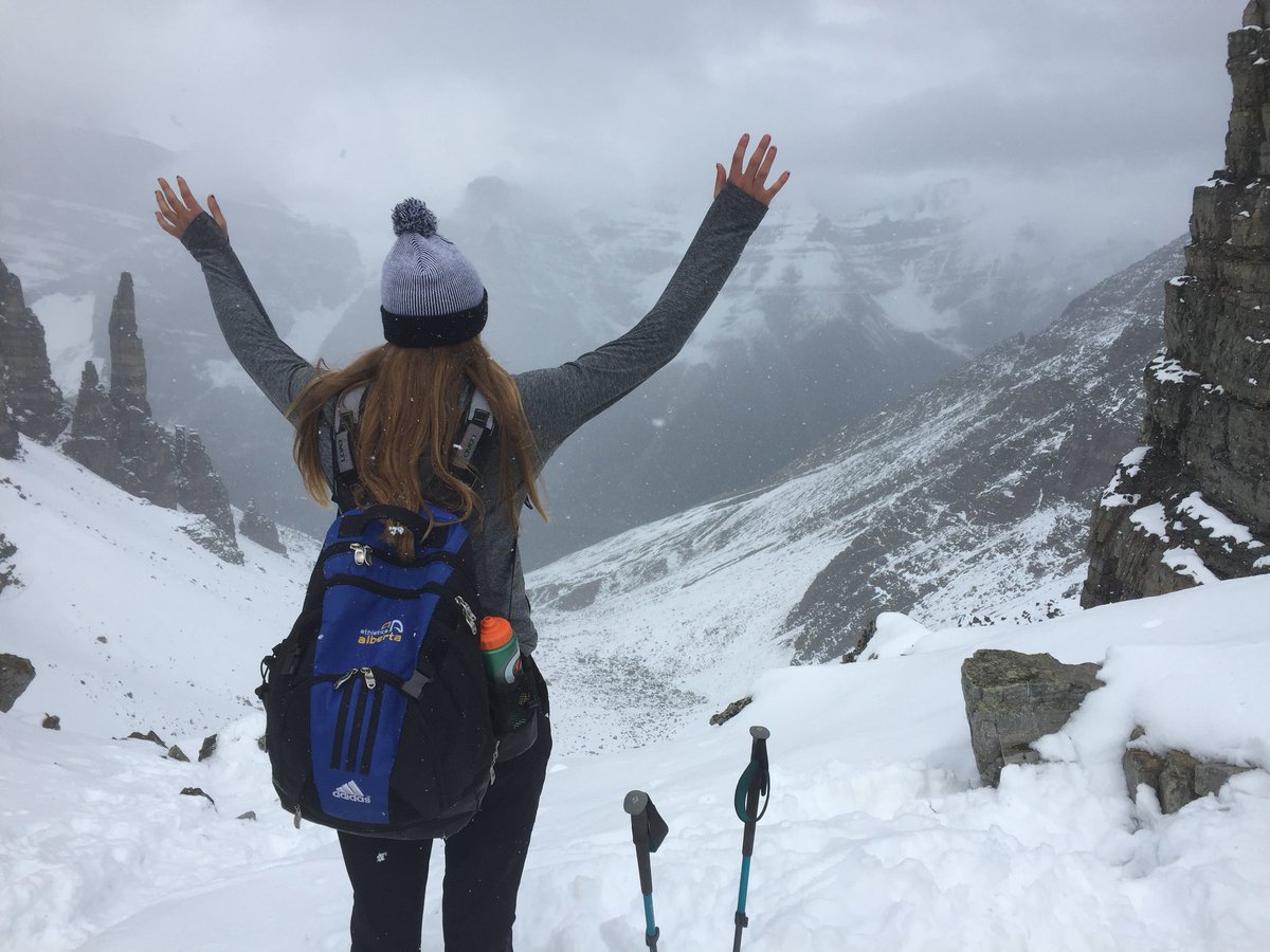 MCHS_gsacrd's tweet photo. Day 1 #fredscharmannhikingtrip headed up to #SentinelPass above #MoraineLake in @BanffNP in slightly snowy conditions. https://t.co/3vhGg5AmLo