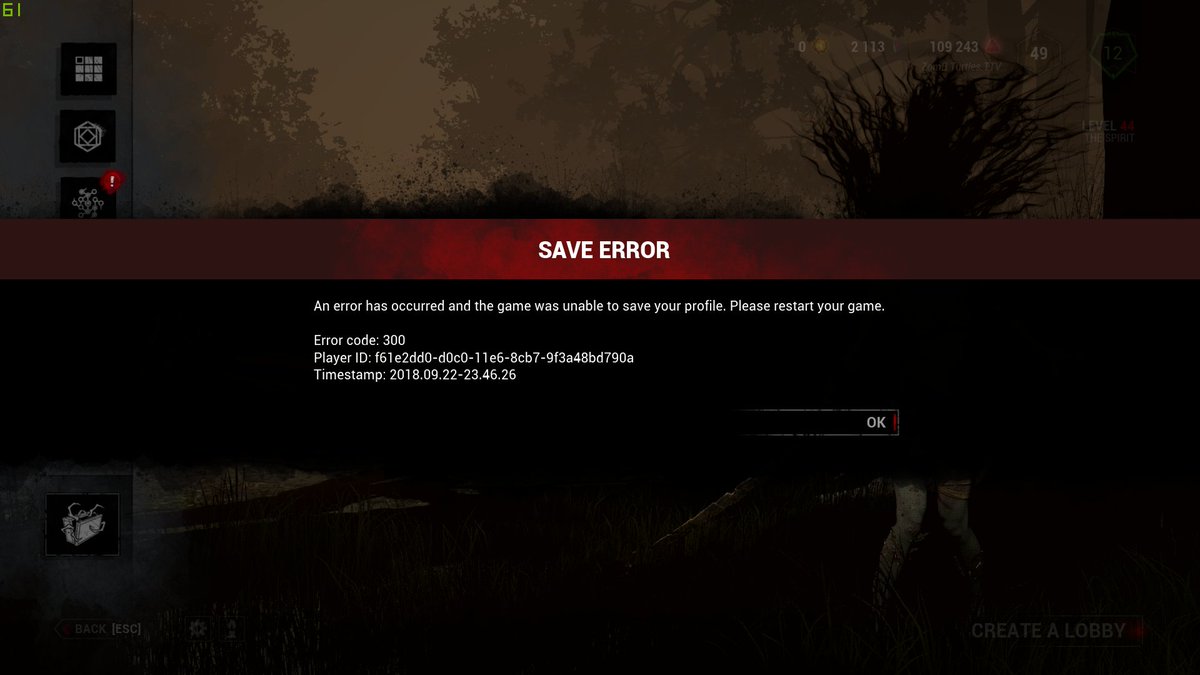 ZomBTurtles's tweet photo. @DeadByBHVR This has happened a few times today. Terrible bug for the double BP weekend seeing as it doesnt credit the BP from the previous game. https://t.co/HI7jT0oaeh