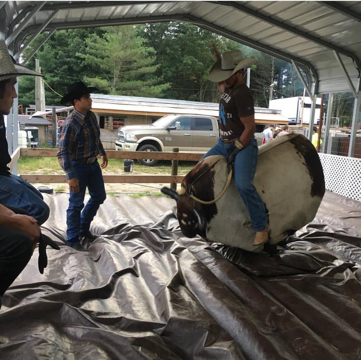 Bull Riding Clinic in Norton, MA #makingchampions <a href="/WranglerNetwork/">Wrangler Western</a> <a href="/MonsterEnergy/">Monster Energy</a> @Priefert_MFG