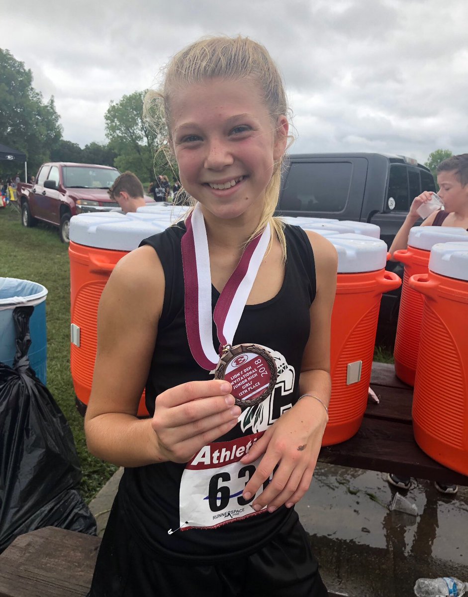 Coleman_Chiefs's tweet photo. All smiles at cross country today!  Three medalist: Lilly Coleman, 
Emma Cummings, Aidan Pennington, Congrats!  Go Chiefs! https://t.co/mCFPcPTnli