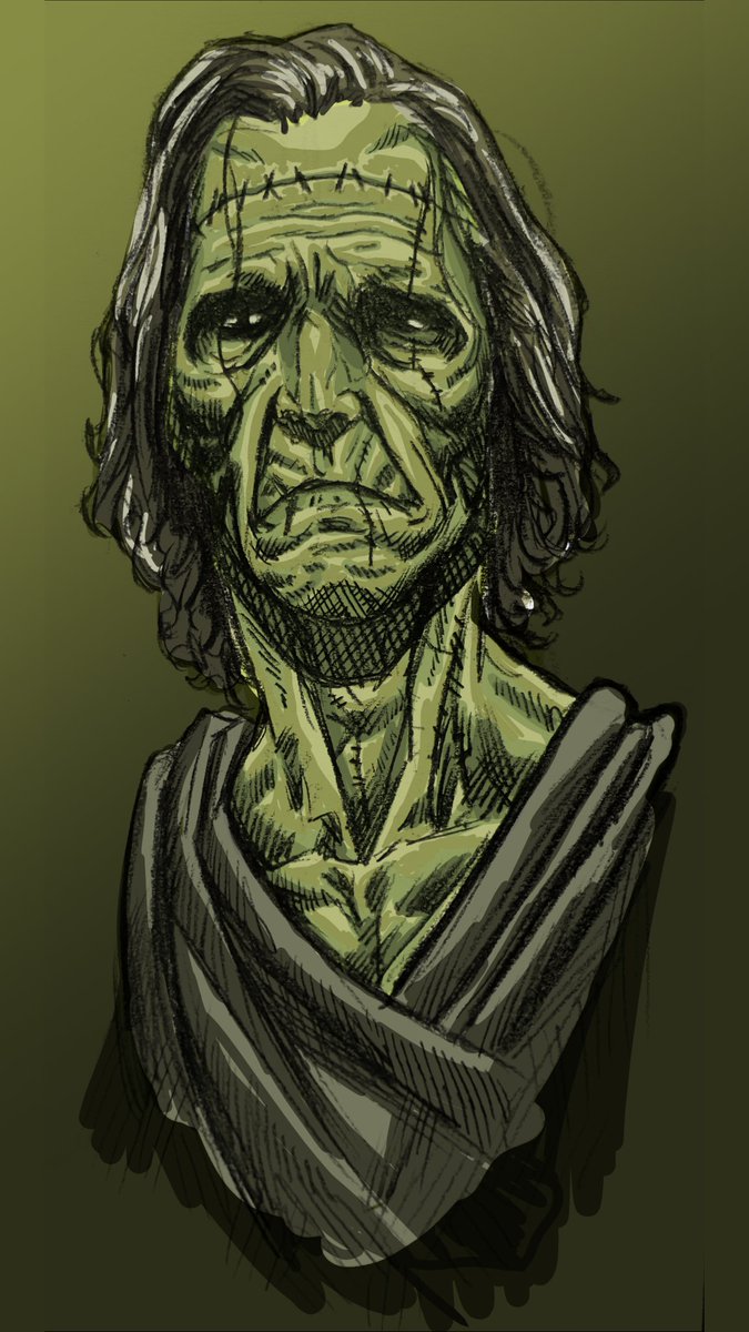 angeliniguez17's tweet image. Frankenstein&apos;s Monster. #Frankenstein #modernprometheus #horror #monster #scifi #maryshelley #sketch #sketchbook #pencilart #art #artist #color #coloring