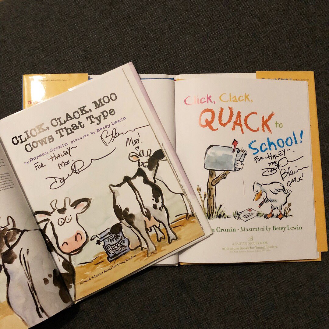 haleyeneil's tweet photo. “You just don’t realize what’s building around you when you’re in it.”-@doreencronin1
“You’re not going to give up. And DON’T.”- #betsylewin
Absolutely inspiring book event at @BooksofWonder with the incredible team behind the Click Clack series!!! https://t.co/weMVgwSklD