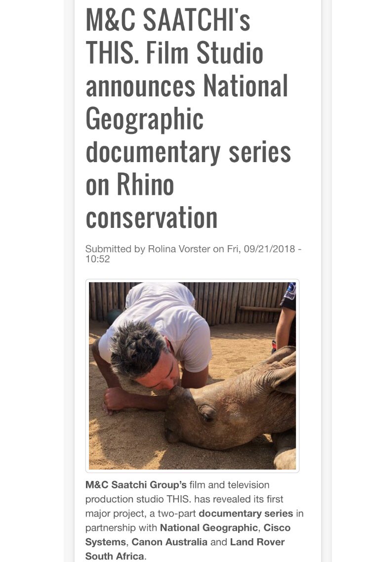 Some exciting news! New project in collaboration with <a href="/Cisco/">Cisco</a> <a href="/NatGeo/">National Geographic</a> <a href="/CanonAustralia/">Canon Australia</a> <a href="/LandRoverRSA/">landroversouthafrica</a> and with <a href="/KP24/">Kevin Pietersen🦏</a>