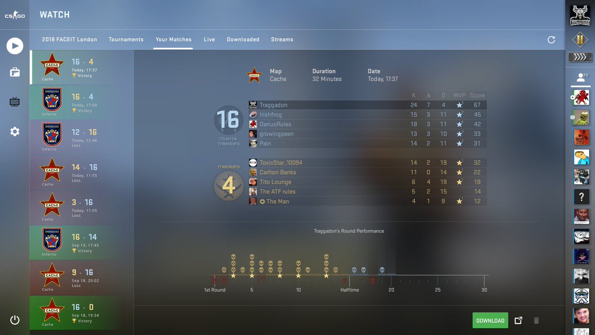 TraggadonSG's tweet photo. Doing fine, very fine. However i was being yelled at for being a smurf :( i swear im just lucky! #Traggadon #Streaming #CSGO https://t.co/tN99MNToRx