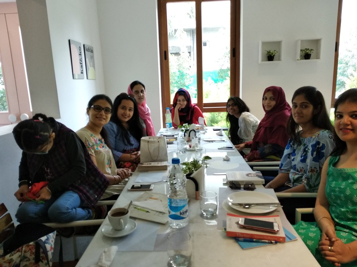 A wonderful Saturday morning spent at @kafickohyd who hosted the first meet-up of our new book club, #BooksandConversations. We had been reading #Thrive by @ariannahuff & it was great to understand our varying perspectives of the book. The food was great & ambience beautiful!