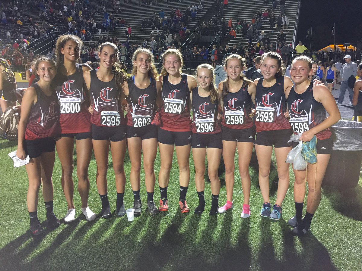 Lady Toppers finish 10th in the Championship race at Centerville! Season bests and PRs all around! #BOOM #WeAreCHARDON