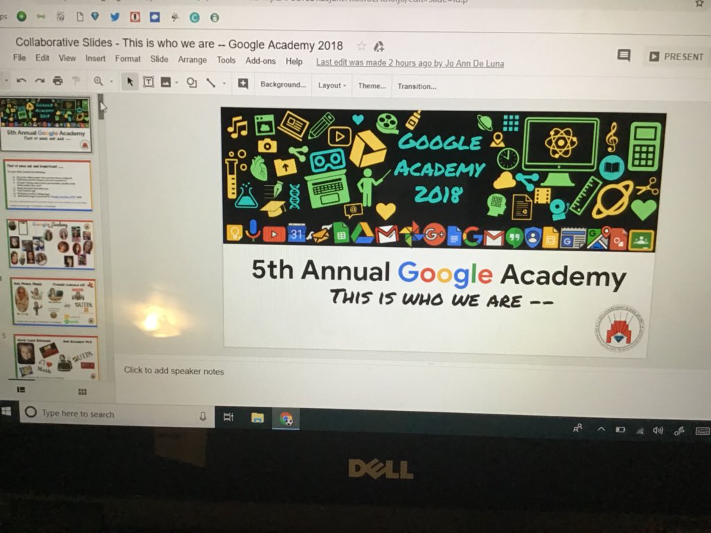 CarlinaPichardo's tweet image. It was an amazing learning day at today’s Google Academy session!  Learned about @SmorePages, @SlidesCarnival, Google Slides, Google Forms, Google Keep and how to get a free laptop case. AND I won a Logitech Crayon! Thank you @CGarza0930 @AnaMPerez1 @FelyTeachnology #LJHTECHi3