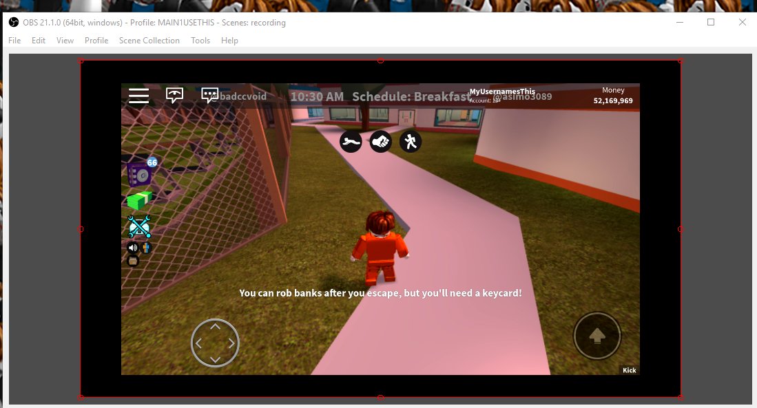 Bacon Man On Twitter Mobile Capture Is Working - obs roblox game capture