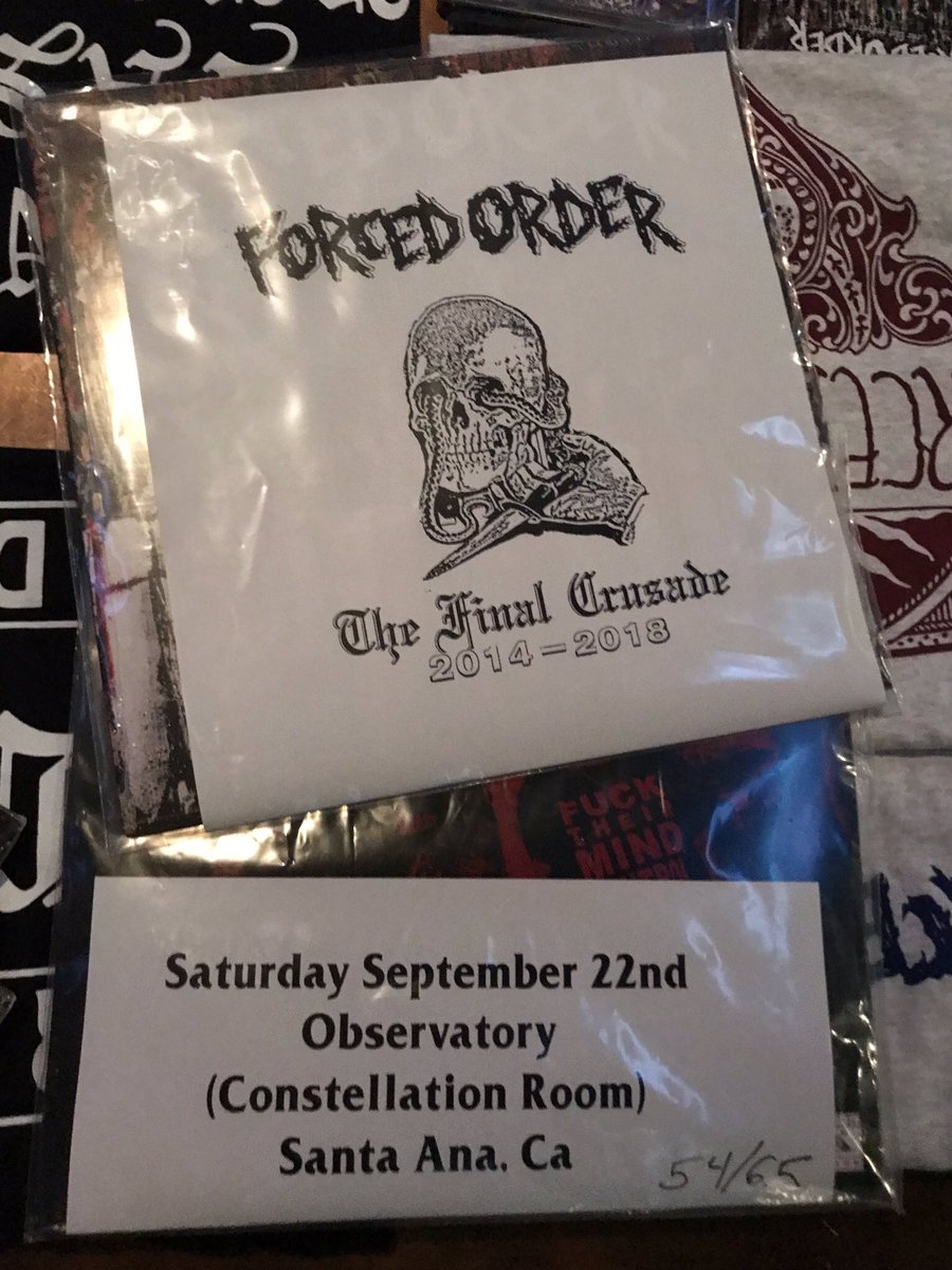 ForcedOrderHC's tweet image. Last show LPs for sale at our merch table tonight. Limited to 65.