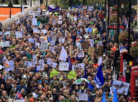ChrisGPackham's tweet photo. Good morning . And thank you for turning up for our wildlife . 10,000 of us played bird song on the streets of London #PeoplesWalkforWildlife and six brilliant young people gave government something to think about #ThePeoplesManifestoForWildlife . It was a good start ! https://t.co/nyfHU2MTXZ