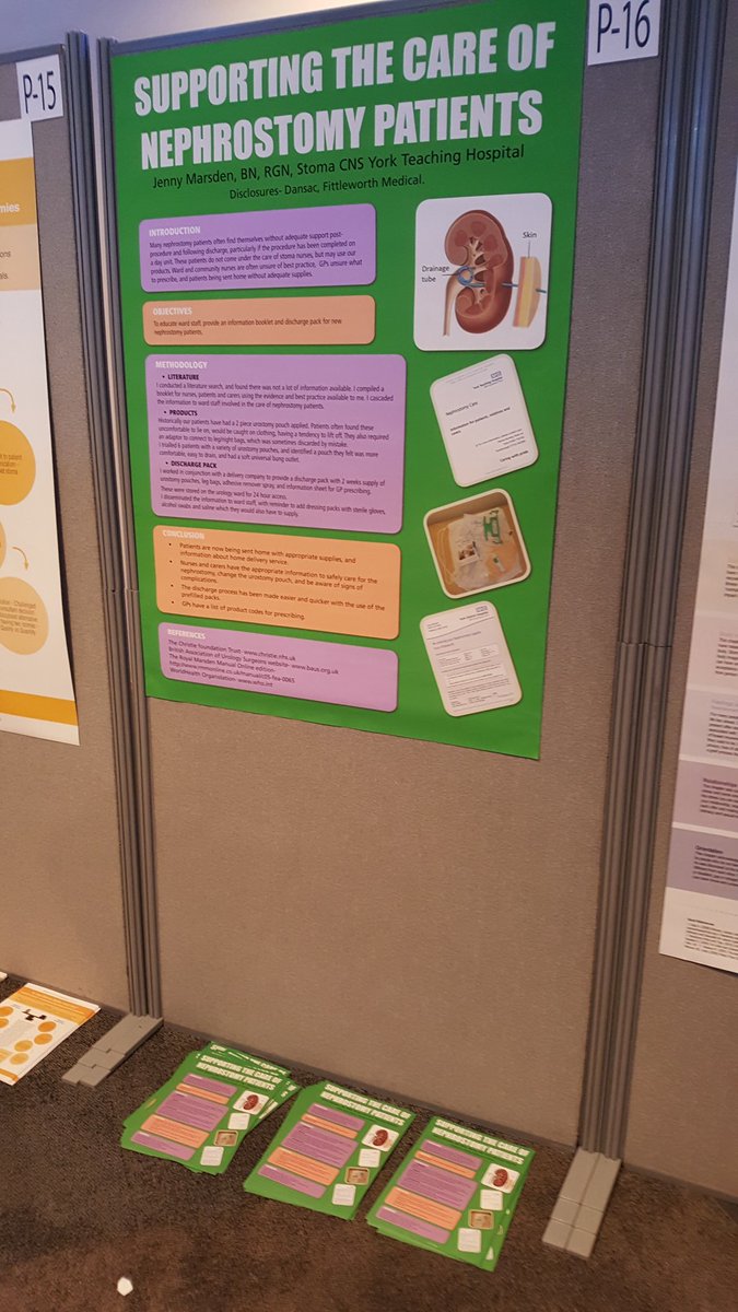 Proud of my #nephrostomy care poster @ASCNUK #ascn2018 conference. Very much a gap in #patientsupport #urologyawareness #urology @YorkTeachingNHS