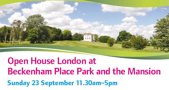 It's Open House at the Mansion in Beckenham Place Park today. Find out more about the Homestead restoration and digging the lake. Plus a chance to explore the house itself.