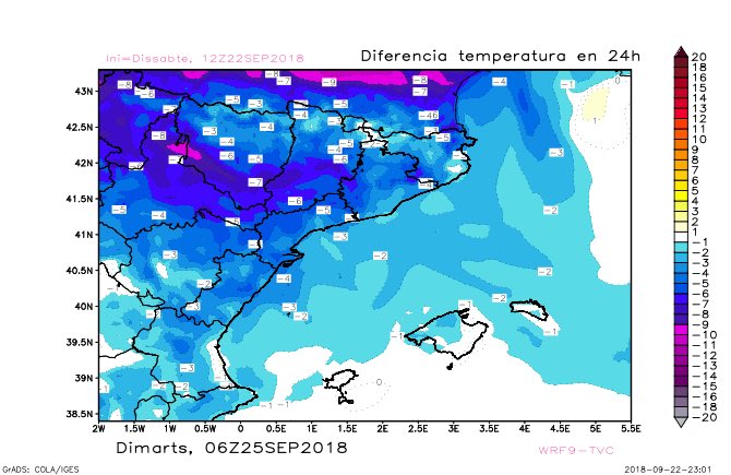 P4Estacions's tweet photo. La caiguda lliure de les temperatures serà més forta per demà dilluns 📉❄️
#refredatiscoming #projecte4estacions https://t.co/27CSf03lNJ