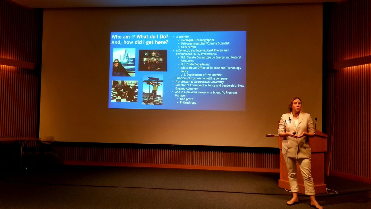 DrKeltonMcMahon's tweet photo. @kakryc opens a valuable dialogue on the non-linear career in science. Kelly talks about the trials and victories of interweaving science, policy, education, outreach, and advocacy. Proud to see the impact this @URIGSO alumn has had on the world around us.#SWMS18 https://t.co/tn2kRZv2Ef