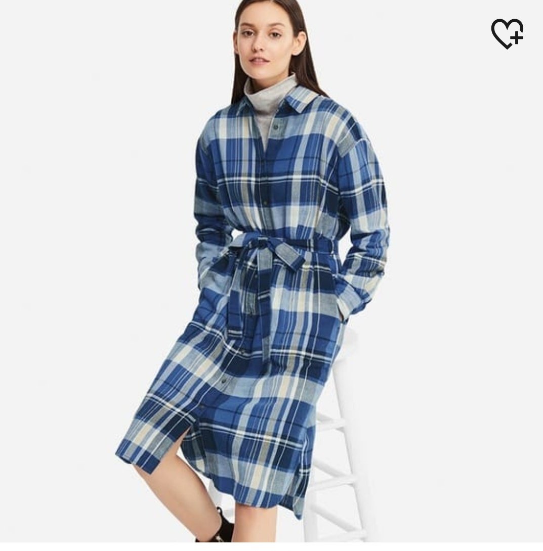 フランネルシャツワンピース